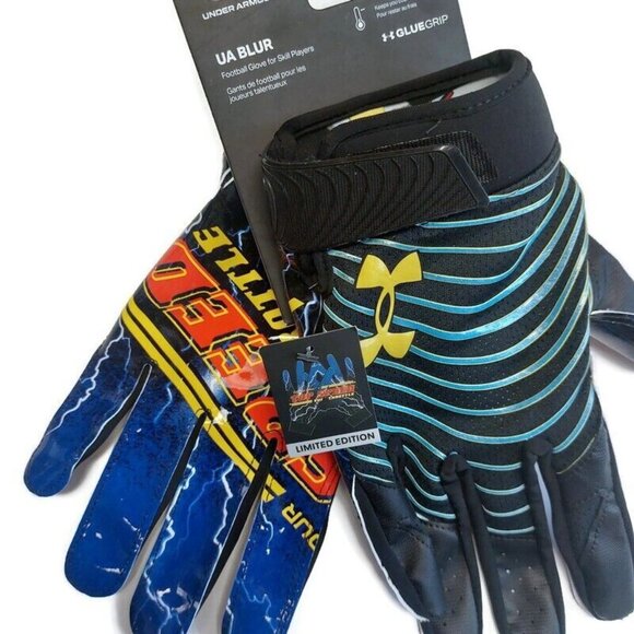 Under Armour Mens 2XL UA Blur Limited Edition Football Receiver Glue Grip Gloves - Picture 2 of 5